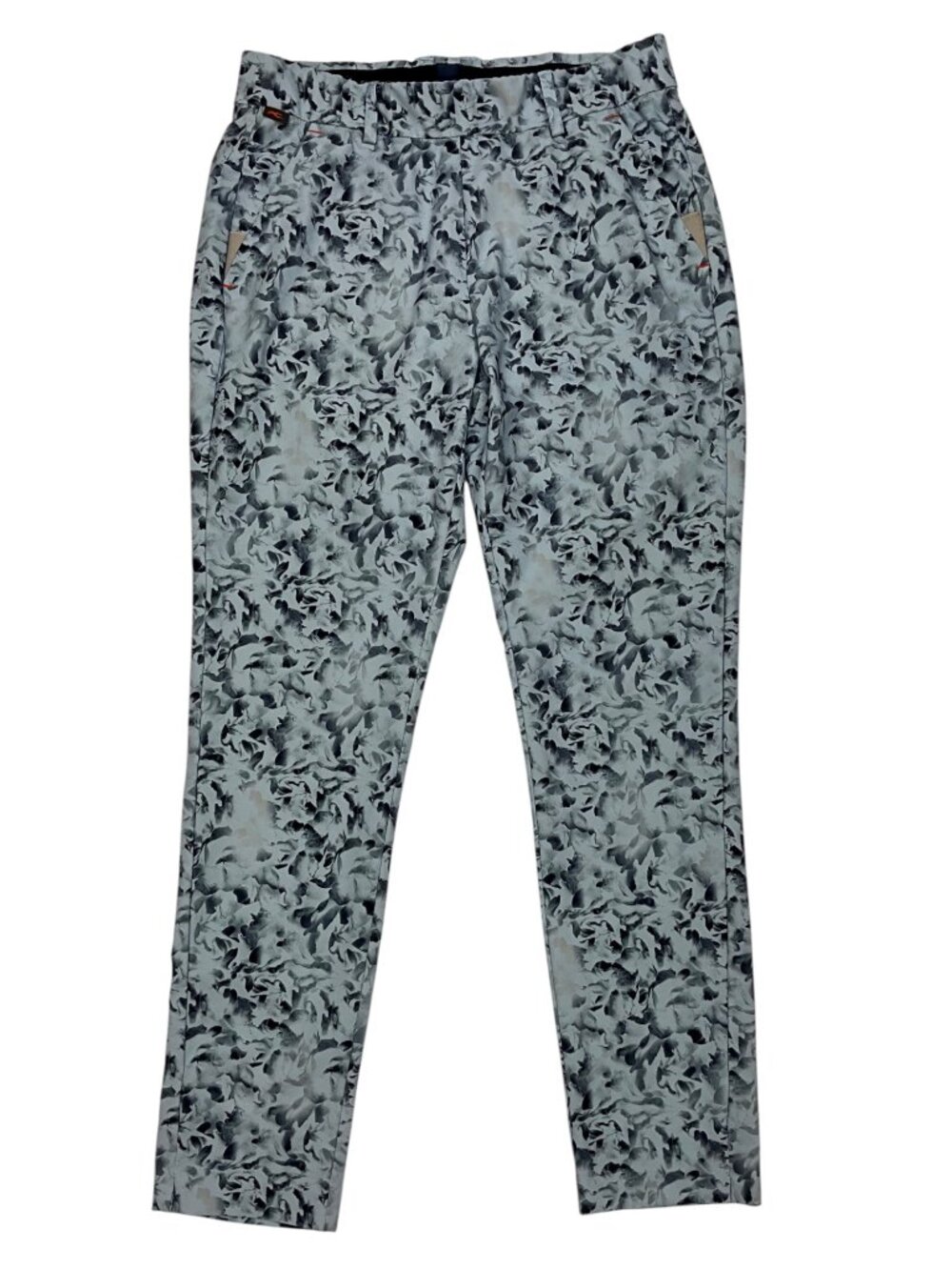 KJUS Women's Ice Light 7/8 Print Treggings Golf Pant 38 M Blue Slim Fit